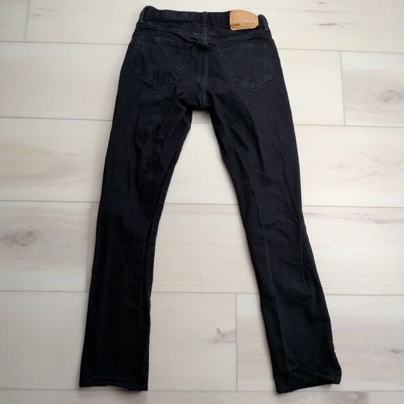 Buck Mason Jeans Mens 28x31 Black Maverick Slim Fit Japanese Denim Button Fly - Picture 4 of 11